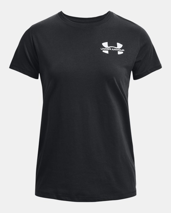 Women's UA Left Chest Logo Short Sleeve, Black, pdpMainDesktop image number 4
